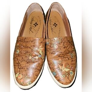 Patricia Nash Lola Slip-On Flats in the "Floral Map"